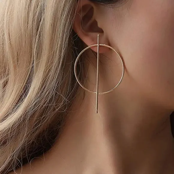 Dangle Hoop Earrings - Picture 1 of 1